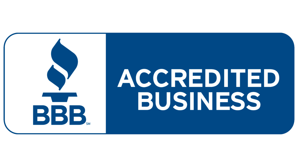 The BBB logo shows the viewer that our business is BBB accredited